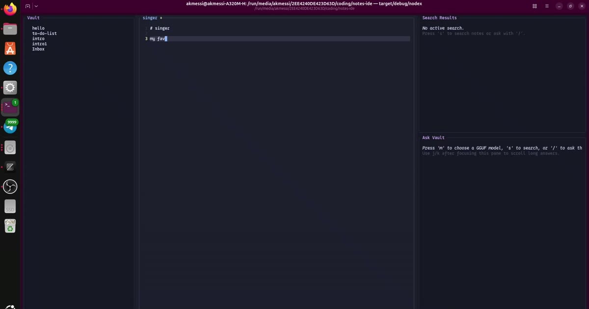 NODEX: Конфиденциальное приложение для заметок с AI поддержкой